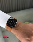 ساعت جولیوس مردانه سه موتور بند چرم مدل JAH-098D