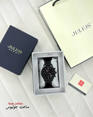 ساعت جولیوس مردانه سه موتور بند چرم مدل JAH-133B