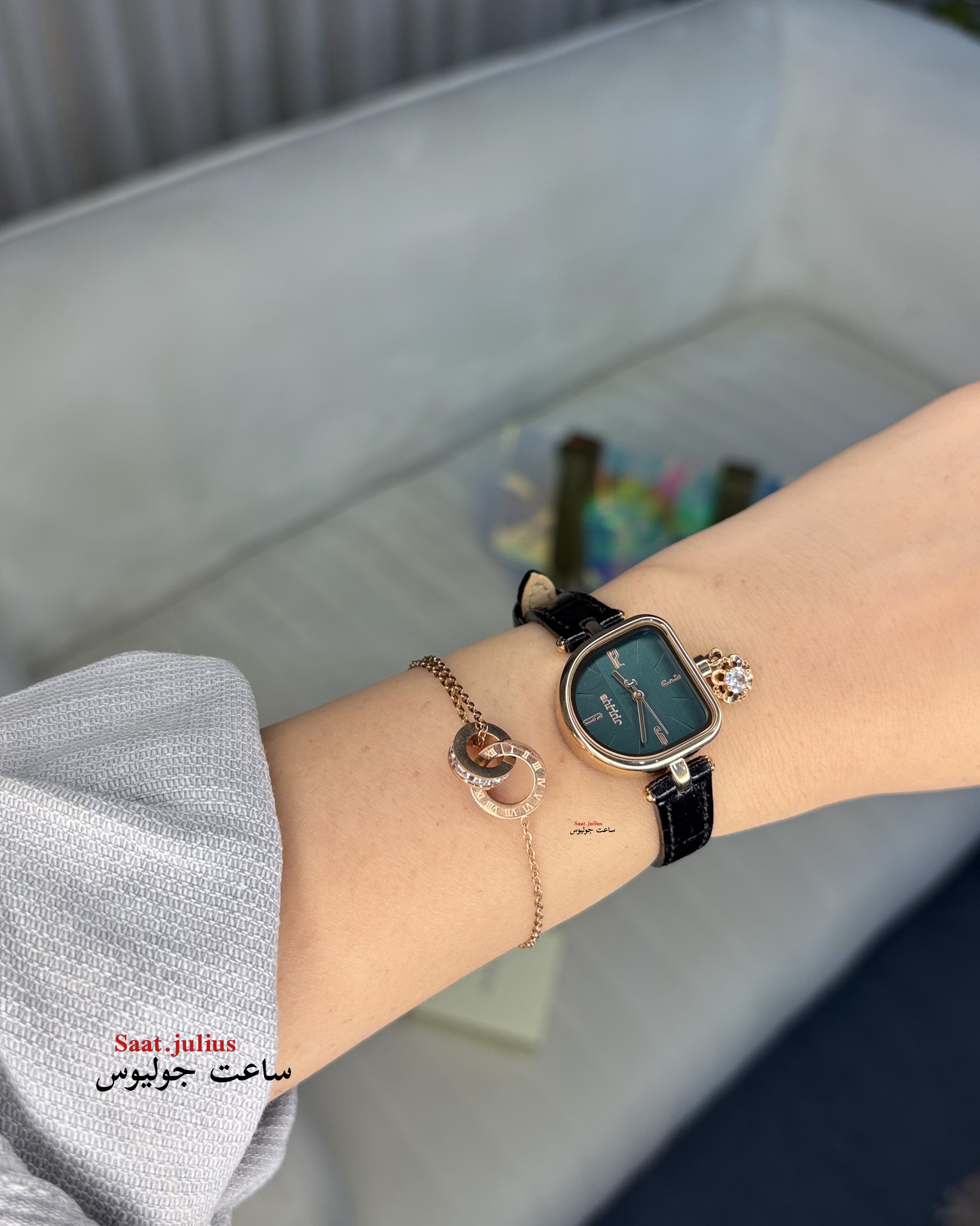 ساعت جولیوس زنانه بند چرم مدل JA-1394Dساعت جولیوس زنانه بند چرم مدل JA1394D