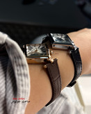 ساعت جولیوس زنانه چهار گوش بند چرم مدل JA-1527