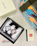 ساعت جولیوس زنانه چهار گوش بند چرم مدل JA-1527