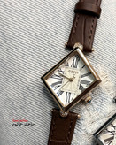 ساعت جولیوس زنانه چهار گوش بند چرم مدل JA-1527