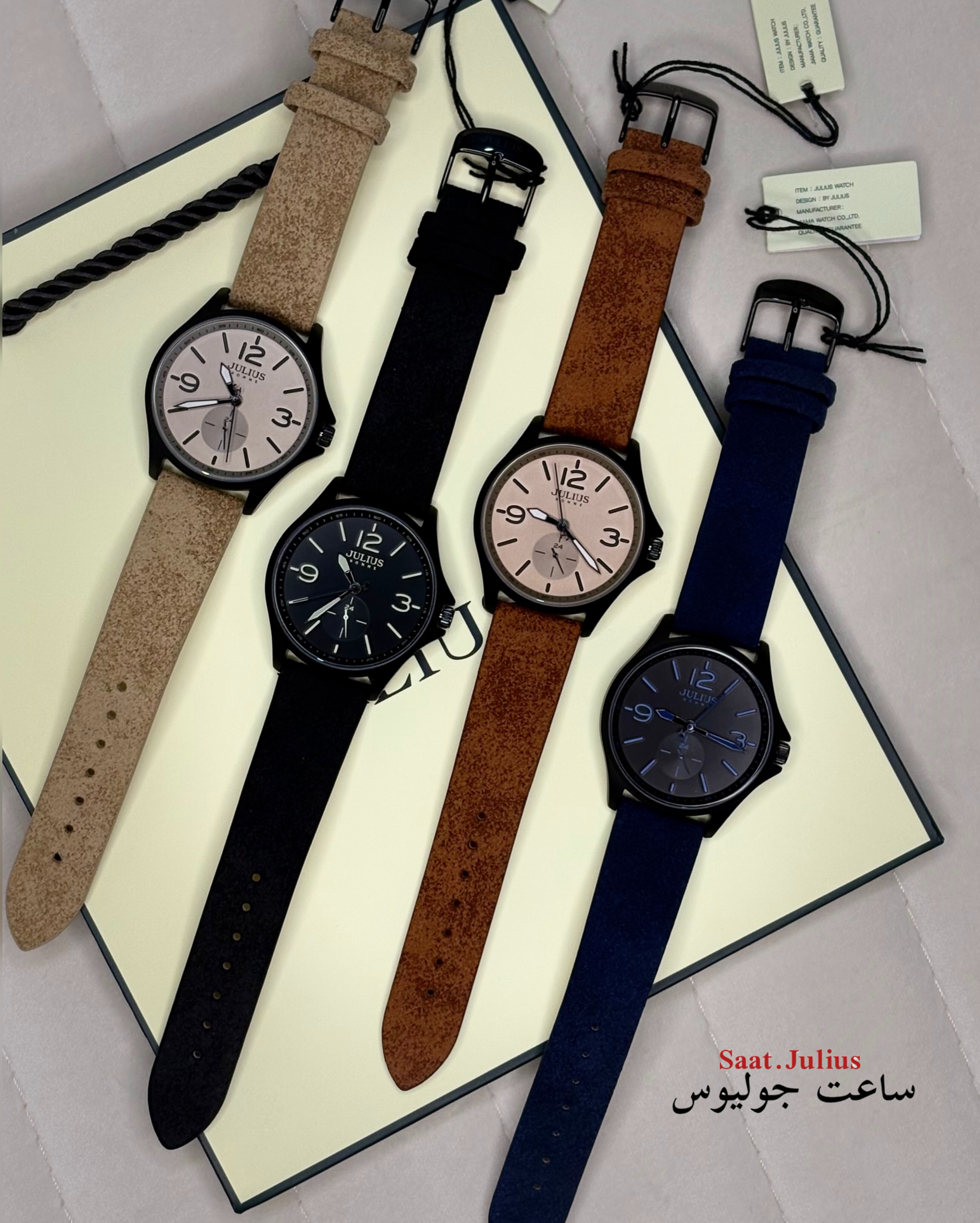 ساعت جولیوس مردانه بند چرم مدل JAH-110