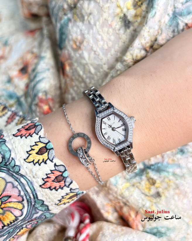 ساعت جولیوس زنانه فلزی نگین دار مدل JA-1410A