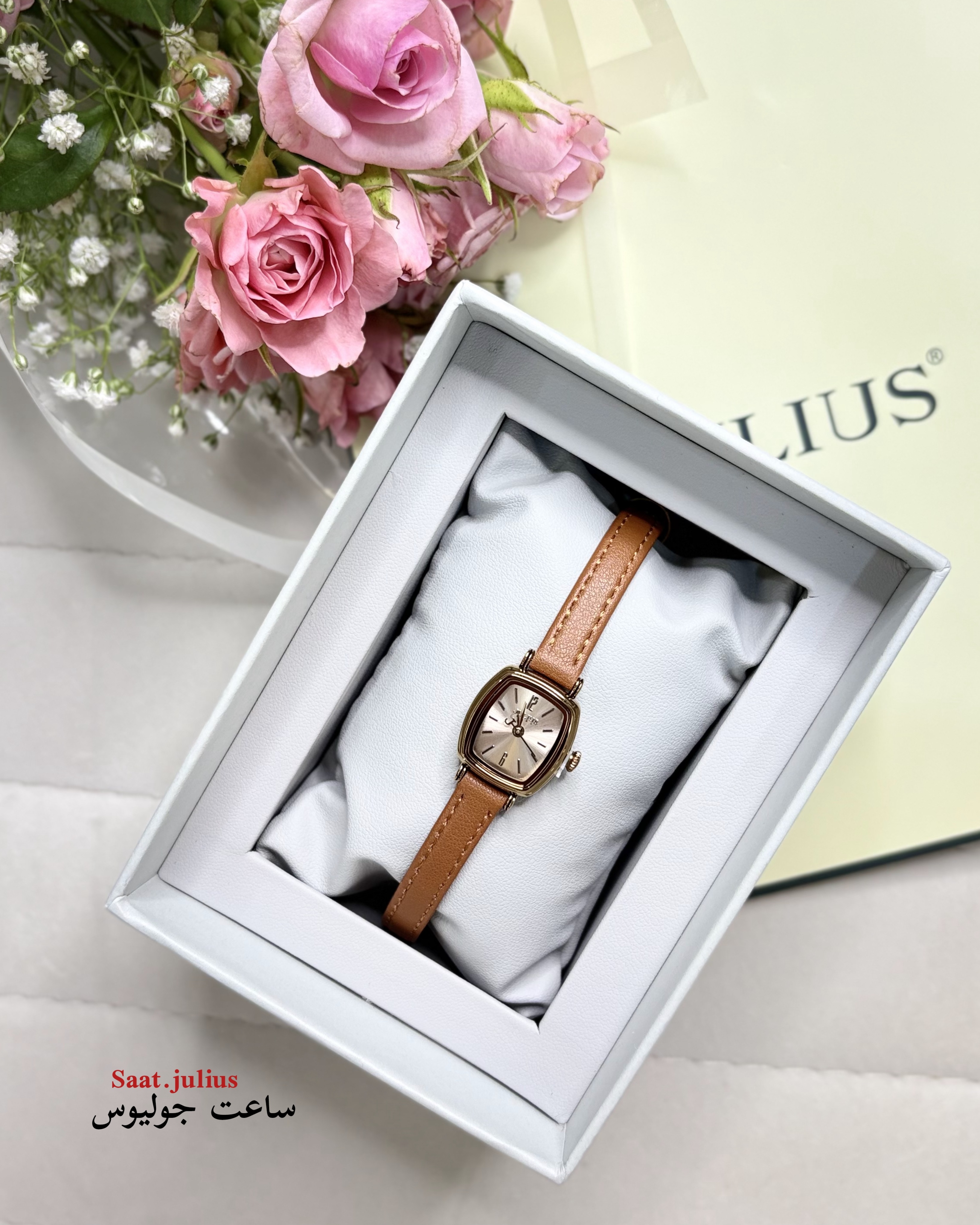 ساعت جولیوس زنانه بند چرم مدل JA-1445