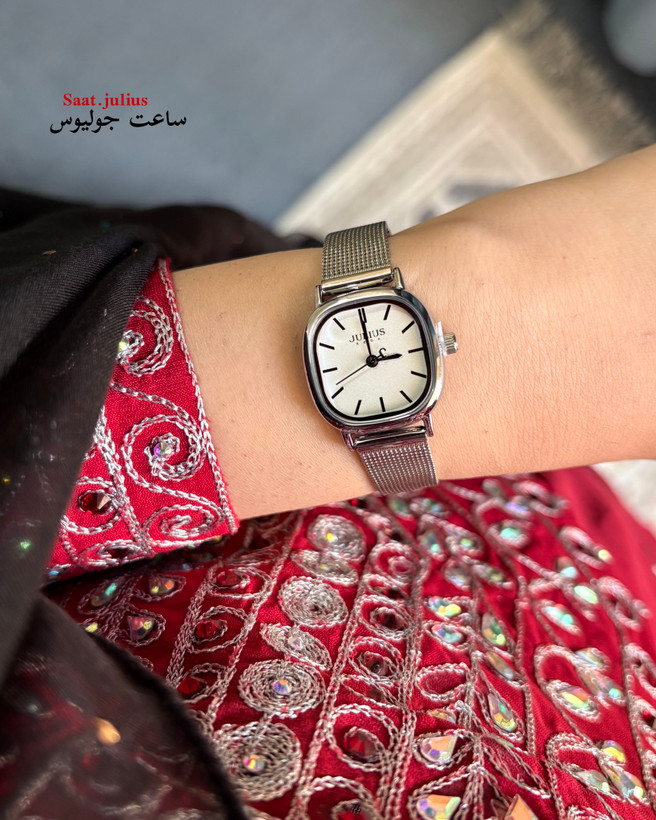 ساعت جولیوس زنانه بند حصیری مدل JA-1538A