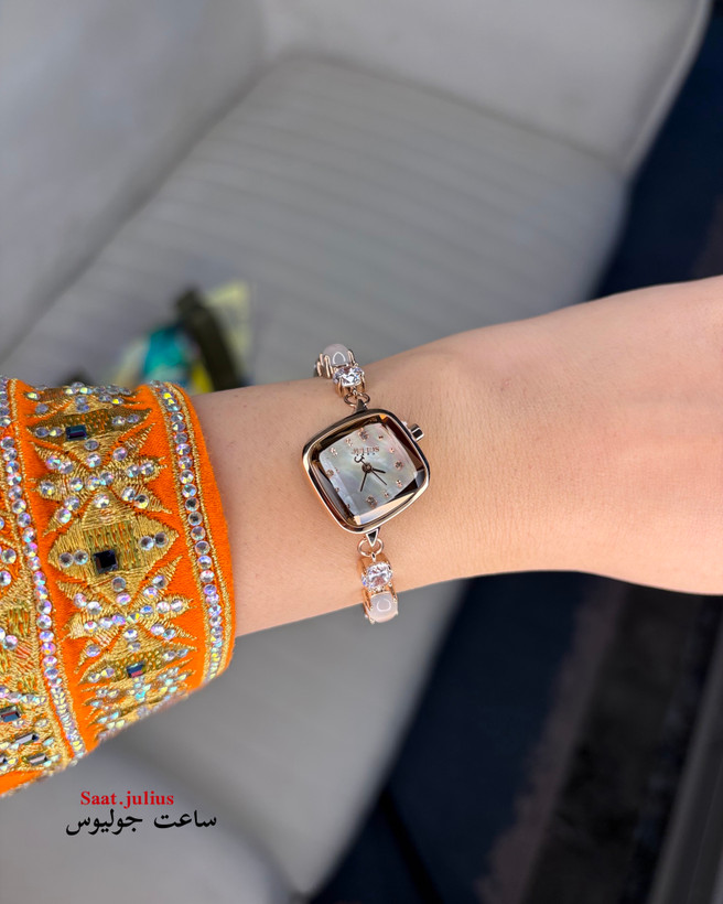 ساعت جولیوس زنانه فلزی نگین دار مدل JA-1425A