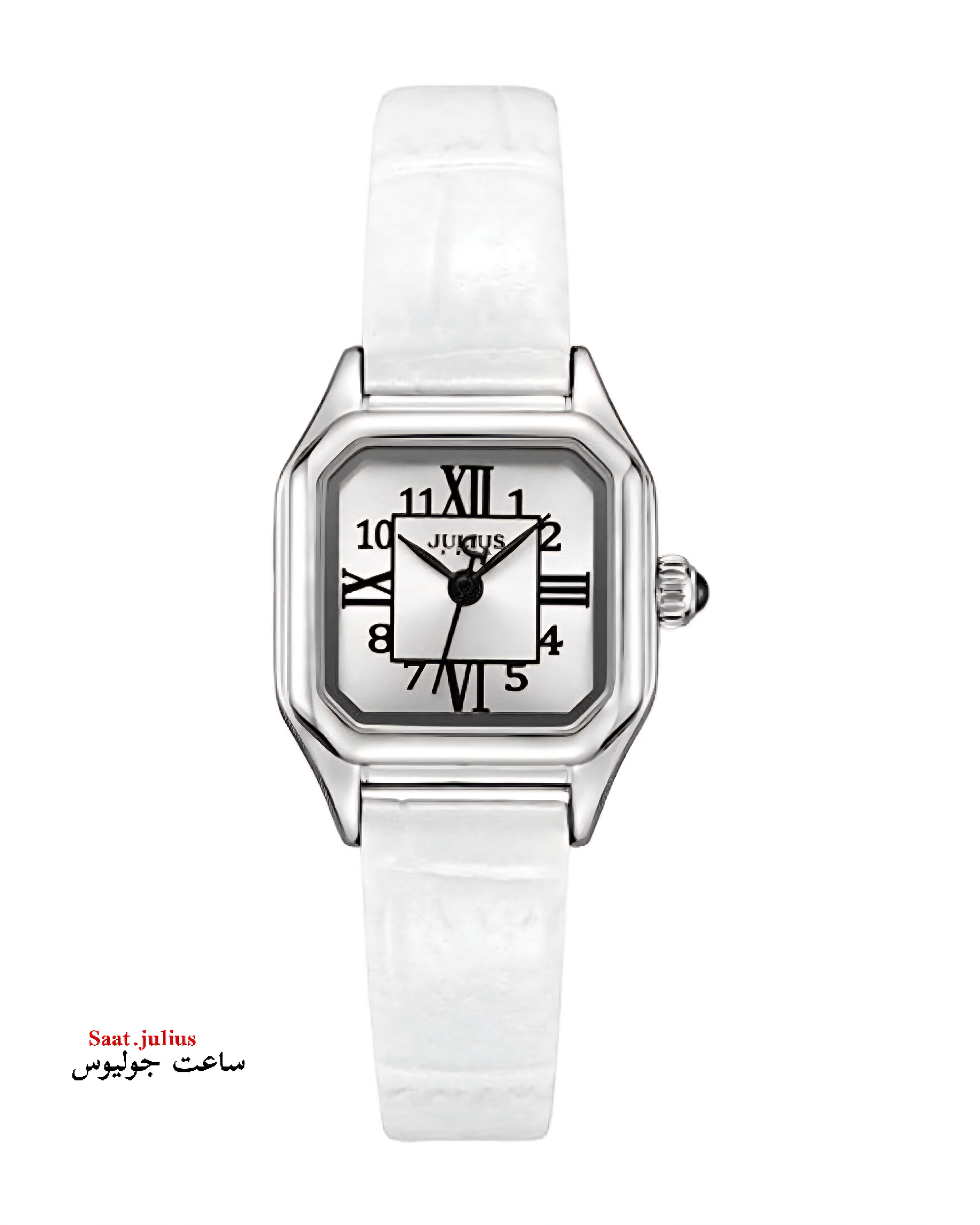 ساعت جولیوس زنانه بند چرم سفید مدل JA-1380A