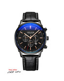 ساعت جولیوس مردانه سه موتور بند چرم مدل JAH-133B