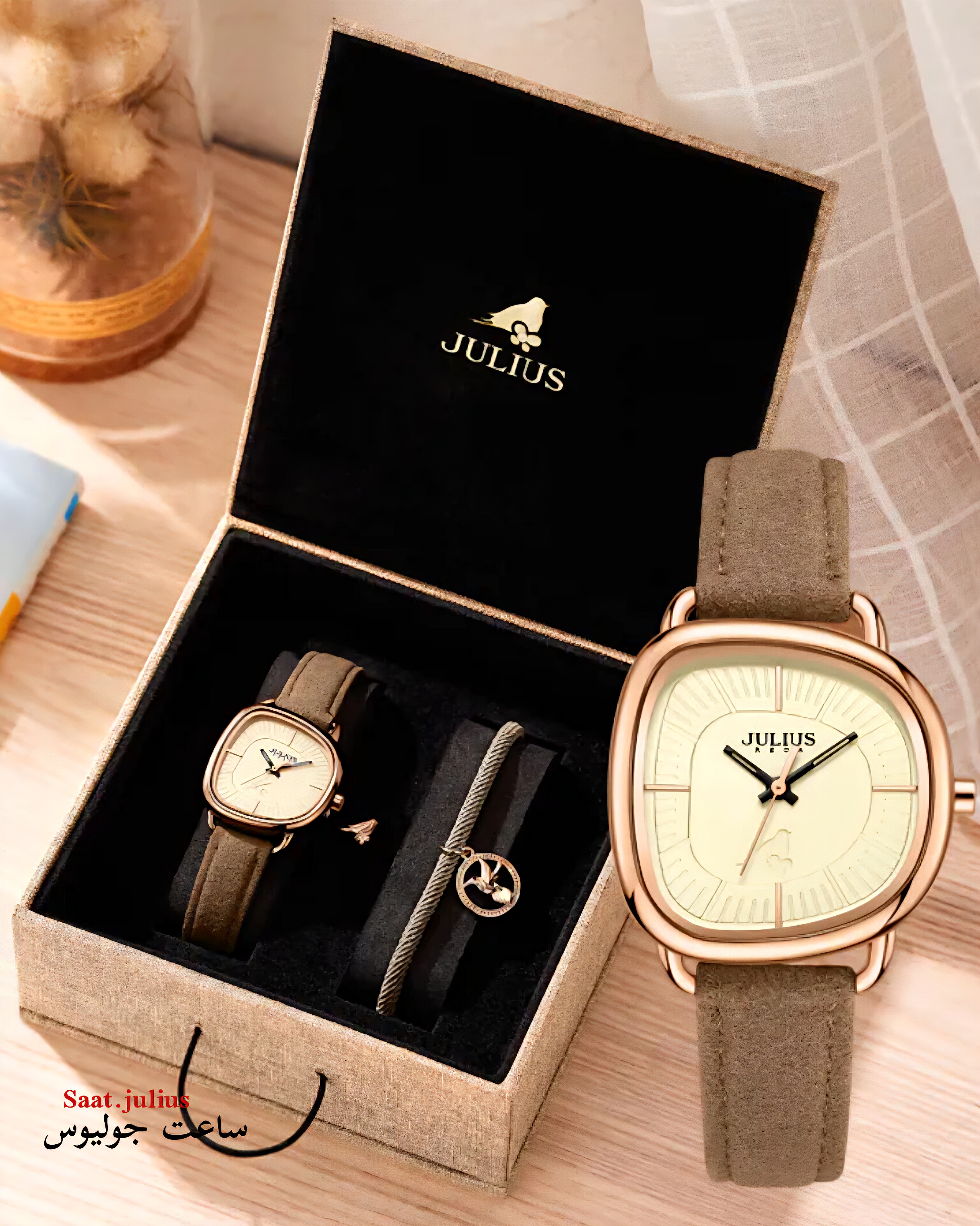 ساعت جولیوس زنانه بند چرم مدل JA-1436B