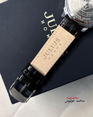 ساعت جولیوس مردانه بند چرم سه موتور مدل JAH-133A