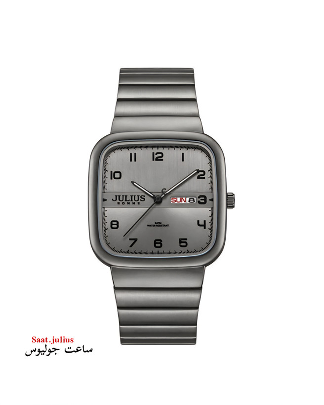 ساعت جولیوس مردانه چهار گوش فلزی مدل JAH-141B