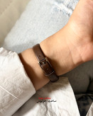 ساعت جولیوس زنانه چهار گوش بند چرم مدل JA-1414