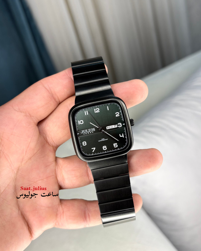 ساعت جولیوس مردانه چهار گوش فلزی مدل JAH-141C
