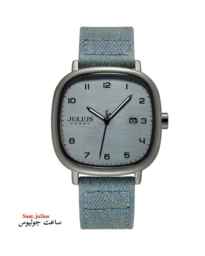 ساعت جولیوس مردانه چهار گوش بند چرم مدل JAH-123C