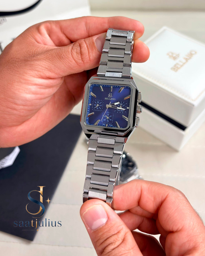 ساعت بلانو مردانه فلزی چهارگوش مدل B6109-۸G