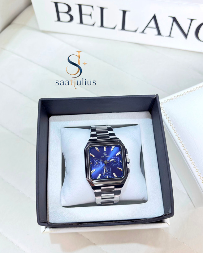 ساعت بلانو مردانه فلزی چهارگوش مدل B6109-۸G