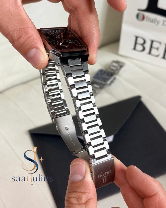 ساعت بلانو مردانه فلزی چهارگوش مدل B6109-۸G