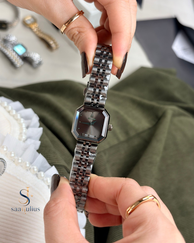 ساعت بلانو زنانه فلزی چهار گوش مدل B1007-۲L